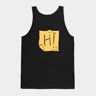 "Hi" note doodle Tank Top